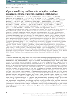 Operationalizing resilience for adaptive coral reef management
