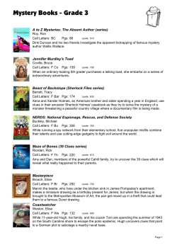 Mystery Books - Grade 3