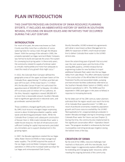 Chapter 1: Plan Introduction - Southern Nevada Water Authority