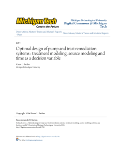 Optimal design of pump and treat remediation systems : treatment