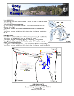 From SUDBURY... Take Hwy 144 north from Sudbury approx. 2
