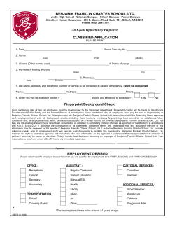 BFCS Classified Position Application
