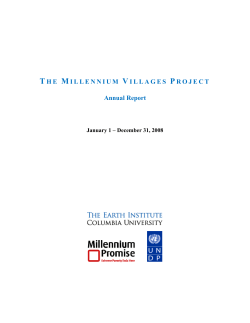 2008 Millennium Villages Project Annual Report