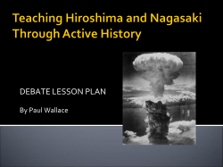 Teaching Hiroshima and Nagasaki Through active History