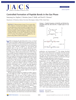 Controlled Formation of Peptide Bonds in the Gas Phase