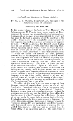 "258 Cartels and Syndicates in German Industry. [Part 84, 4