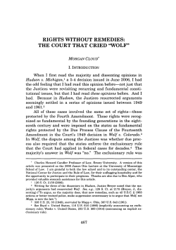 rights without remedies: the court that cried "wolf"