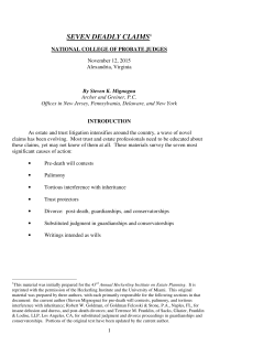 seven deadly claims - National College of Probate Judges