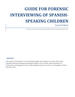 guide for forensic interviewing of spanish