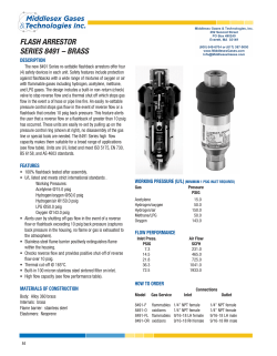 flash arrestor series 8491 &ndash; brass