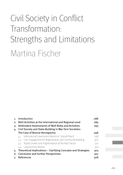 Civil Society in Conflict Transformation