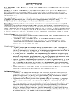 JHS PTSA Minutes 3.05.14 - Henry M. Jackson PTSA 7.3.95