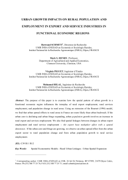urban growth impacts on rural population and employment in