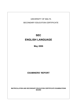 english language - University of Malta