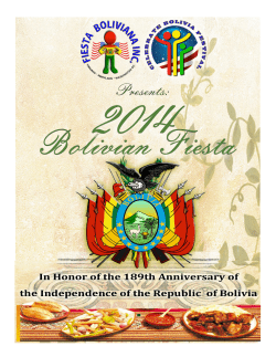 bolivian fiesta promo package