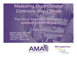 Measuring Organizational Communication Climate Measuring