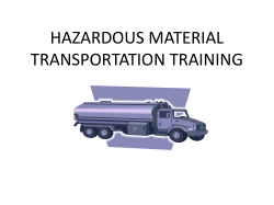 hazardous material transportation training