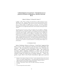 The Importance of Judicial Integrity in Preserving the Exclusionary