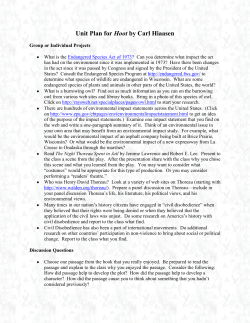 Unit Plan for Hoot by Carl Hiaasen