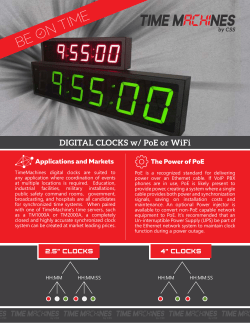 Sales Brochure (PoE and WiFi clocks)