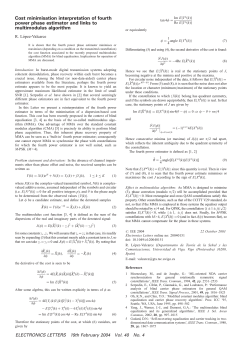 Cost minimisation interpretation of fourth power