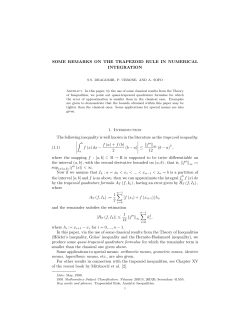 SOME REMARKS ON THE TRAPEZOID RULE IN