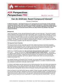 Can An Arbitrator Award Compound Interest?