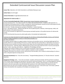 12DL Federalism, The Tenth Amendment, Medical