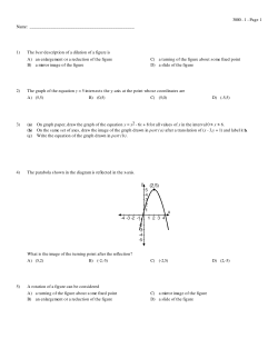Name: 1) The best description of a dilation of a figure