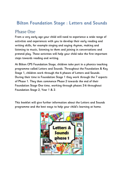Phase One Letters and Sounds information
