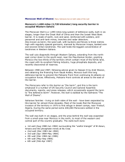 Morocco`s 1,690 miles (2,720 kilometer) long security barrier in