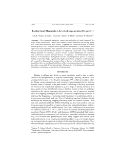 Luring small mammals: a levels-of-organization