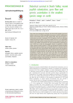 Diabolical survival in Death Valley: recent pupfish colonization