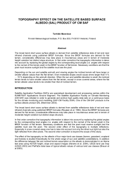 TOPOGRAPHY EFFECT ON THE SATELLITE BASED SURFACE