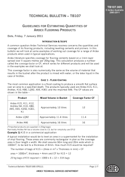 technical bulletin &ndash; tb107