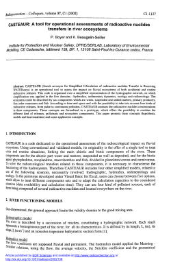 CASTEAUR: A tool for operational assessments of radioactive