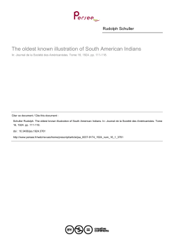 The oldest known illustration of South American Indians