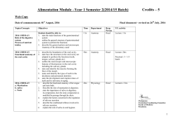 Objectives - Faculty of Medicine | University of Peradeniya