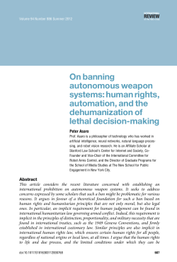 On banning autonomous weapon systems