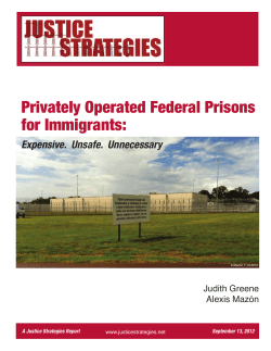 Privately Operated Federal Prisons for Immigrants