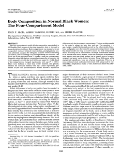 Body Composition in Normal Black Women: The