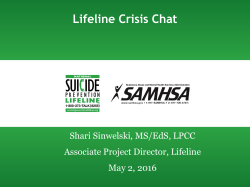 Lifeline Crisis Chat - Suicide Prevention Resource Center