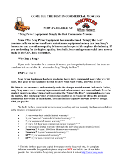 COME SEE THE BEST IN COMMERCIAL MOWERS NOW