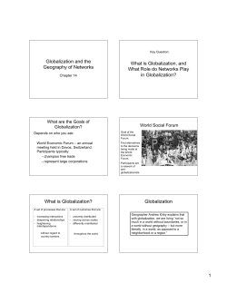 Globalization and the Geography of Networks