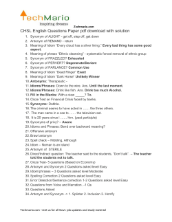 CHSL English Questions Paper pdf with