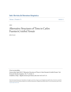 Alternative Structures of Time in Carlos Fuentes`sCrist&Atilde;&sup3;bal Nonato