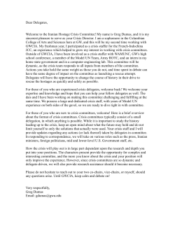 Dear Delegates, Welcome to the Iranian Hostage Crisis Committee