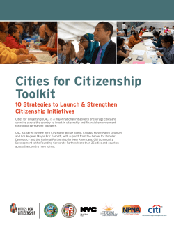 C4C Toolkit - Cities for Citizenship