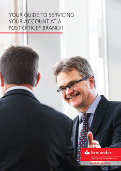 your guide to servicing your account at a post office® branch