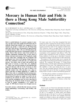 Fish, Mercury and Sub-Fertility
